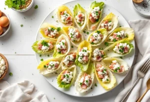 Petites barquettes d’endive au jambon pour un apéritif vraiment ultra express