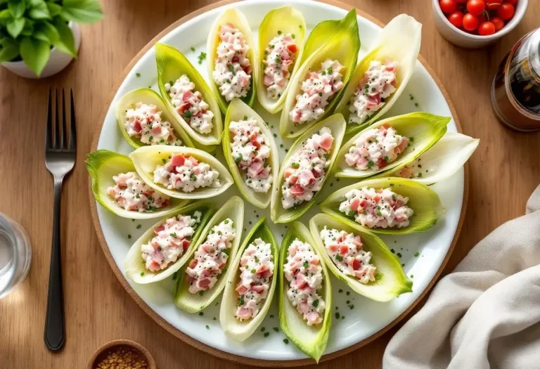Petites barquettes d’endive au jambon pour un apéritif vraiment ultra rapide