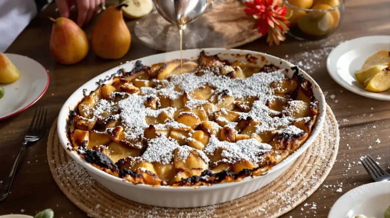 « Je n'ose plus préparer d'autres desserts quand j'ai des invités en hiver » : ce clafoutis express qui a complètement métamorphosé mes fins de repas en famille