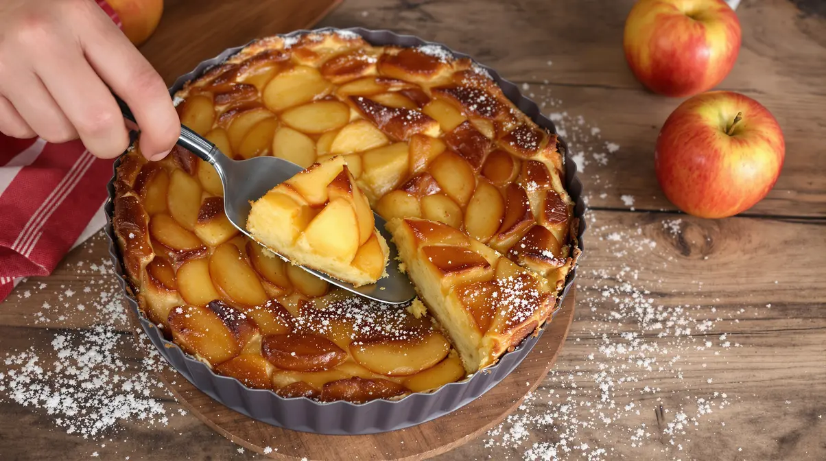 Julie Andrieu révèle sa recette de gâteau aux pommes favori, bien meilleur qu'une simple tarte Julie Andrieu révèle sa recette de gâteau aux pommes favori, bien meilleur qu'une simple tarte