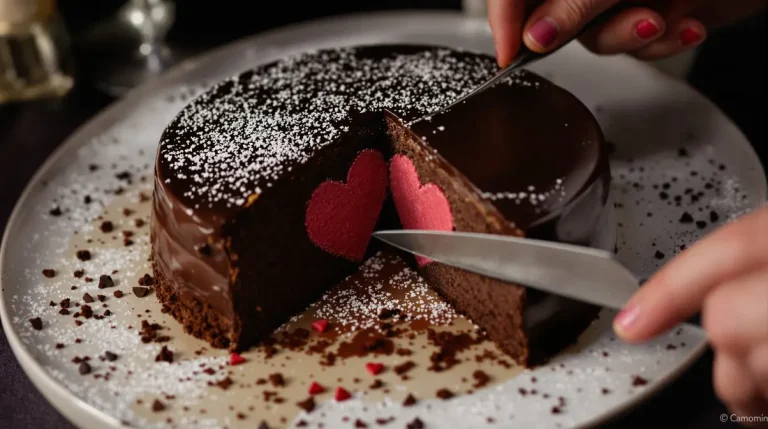 « Plein d'amour et de tendresse » : ce cake au chocolat spécial St Valentin dévoile une surprise à chaque tranche !