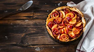 Quatre pommes, un tour de main et voilà une tarte-bouquet facile pour une Saint-Valentin pleine d'amour
