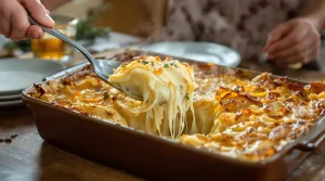 Ce gratin ultra simple pommes, oignons, bouillon est encore plus gourmand qu’un dauphinois