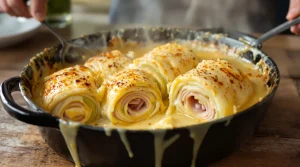 Gratin léger poireaux-jambon : prêt en 25 minutes, savoureux et peu calorique