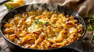 Gratin ultra simple pommes, oignons, bouillon : plus gourmand qu’un dauphinois classique