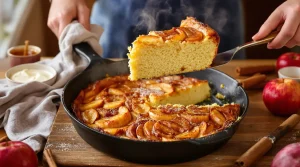 Gâteau aux pommes à la poêle : je le fais sans four, prêt en quelques minutes
