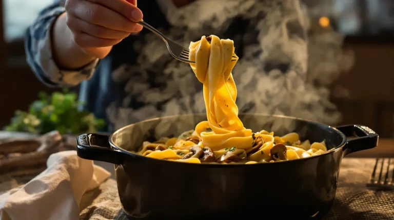 J’ai testé ce plat de pâtes crémeux aux champignons qui cuit tout seul et oublie mes repas de flemme J’ai testé ce plat de pâtes crémeux aux champignons qui cuit tout seul et oublie mes repas de flemme