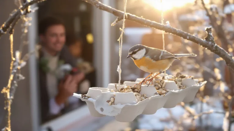 Ne jetez plus vos vieilles boîtes d’œufs : au jardin, elles attirent les oiseaux tout l’hiver