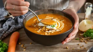 Velouté pois chiches-carottes au cumin : mon dîner complet et healthy pour les soirs de flemme