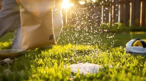 Les jardiniers sont invites a saupoudrer leur pelouse d’un produit de bain a 1 € pour doper la pousse de l’herbe avant l’ete