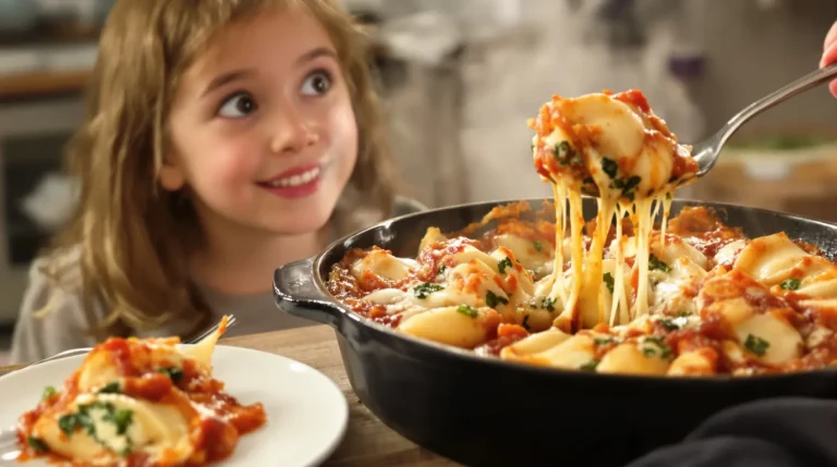 Ma fille a reposé sa fourchette et m'a dit : « maman, c'est encore meilleur que les lasagnes » (ces pâtes farcies au four ont tout changé chez nous !)