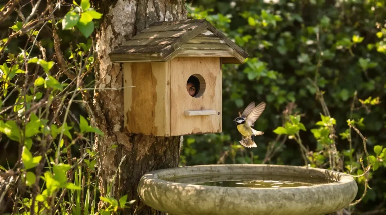 Un nichoir bien orienté attire les mésanges au printemps si le jardin offre eau, abris et insectes